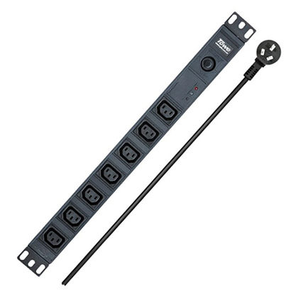 PDU with 7 ways 10A IEC320 C13 sockets&lightning protection&circuit breaker