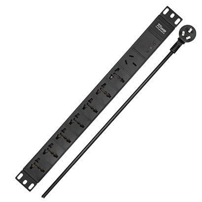 PDU with 7 ways 10A universal sockets&1 way 16A Chinese standard socket&lightning protection function